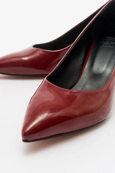 Prologue Shoes Pedra Pointed Toe Pump In Burgundy