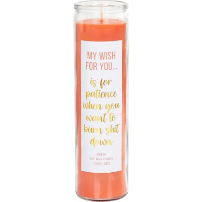 Totalee Gift Patience My Wish Candle Wax Orange 11.6 oz In Orange