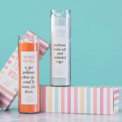 Totalee Gift Patience My Wish Candle Wax Orange 11.6 oz In Orange