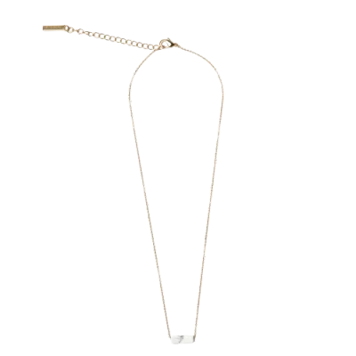 Totalee Gift You're A Gem Necklace, White Burnished Brass White In Brown