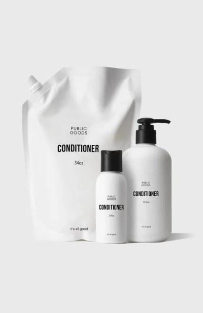 Public Goods Travel And Home Conditioner Set In White