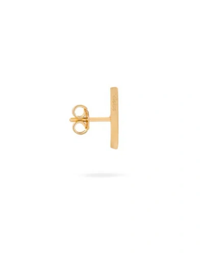 Eloise Jewelry Mini Crescent Moon Single Earring With Gemstones In Brown