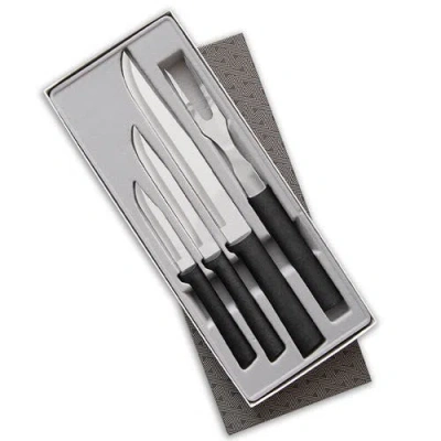 Radà Rada 4 Piece Prepare Then Carve Knife Set With Gift Box In Black