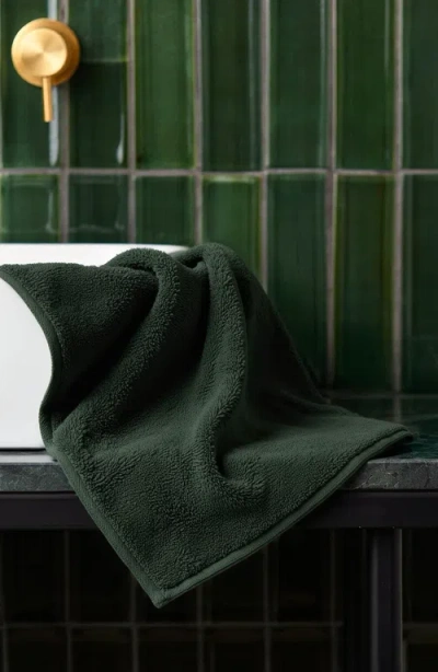 Italic Ultraplush Australian Cotton Washcloth In Green