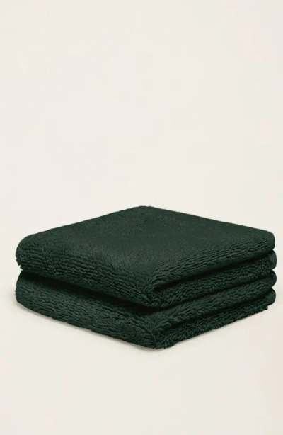 Italic Ultraplush Australian Cotton Washcloth In Green