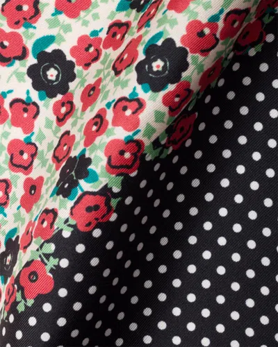 Prada Silk Twill Printed Scarf In Black