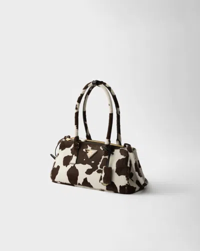 Prada Bonnie Medium Printed Leather Handbag In Multi