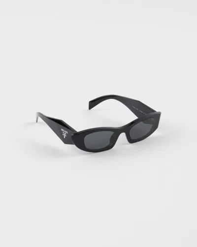Prada Rectangular Sunglasses In Black