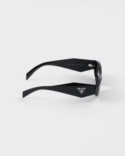 Prada Rectangular Sunglasses In Black