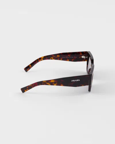 Prada 55mm Rectangular Sunglasses In Brown