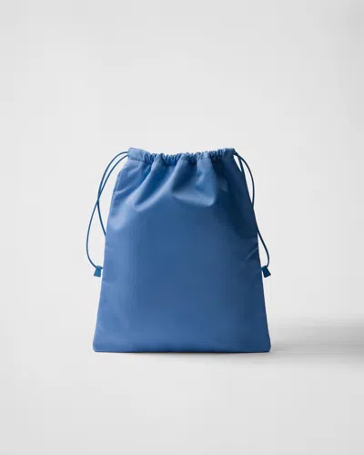Prada Pouch Aus Re-nylon In Blue