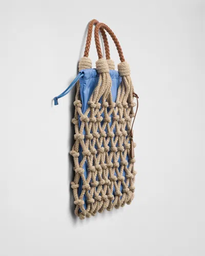 Prada Pouch Aus Re-nylon In Blue