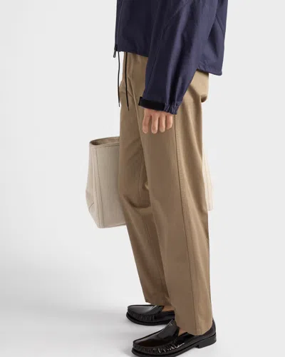 Prada Chinohose Aus Baumwolle In Nude