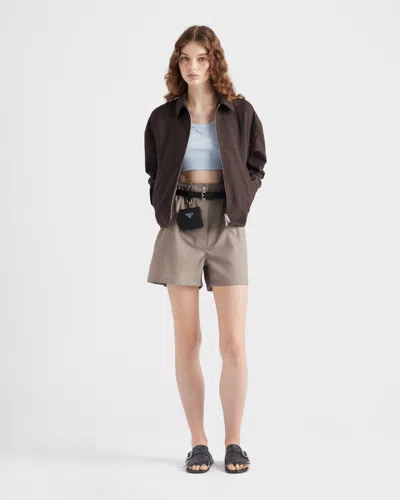 Prada Crop-top Aus Rippstrick In Multi