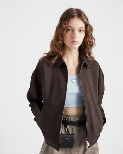 Prada Crop-top Aus Rippstrick In Multi