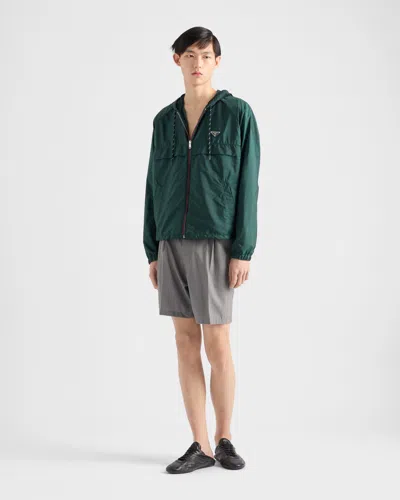 Prada Blousonjacke Aus Re-nylon In Green