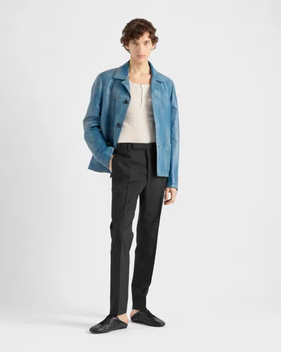 Prada Long-sleeved Cashmere And Silk Sweater In Neutral