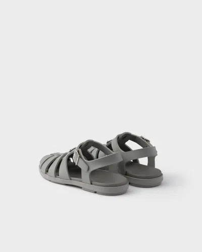 Prada Rubber Fisherman Sandals In Multi