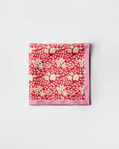 Prada Printed Silk Twill Scarf, 55 X 55 Cm