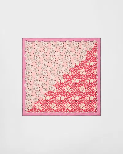 Prada Printed Silk Twill Scarf, 55 X 55 Cm