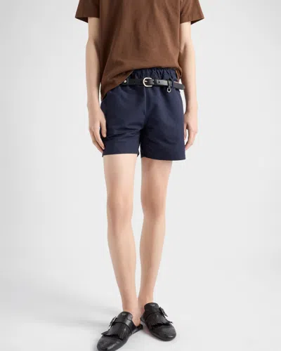 Prada Technical Fabric Swim Trunks In Blue