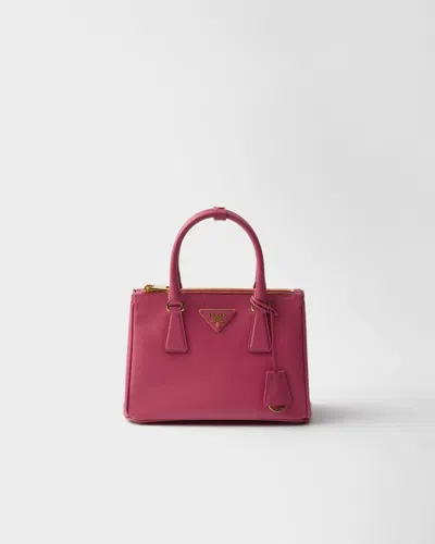 Prada Galleria Small Saffiano Leather Bag In Pink
