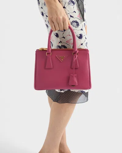 Prada Galleria Small Saffiano Leather Bag In Pink