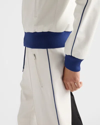 Prada Nappa Leather Joggers In White