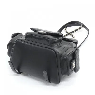Pre-owned Chanel Black Grained Calfskin Backpack ()