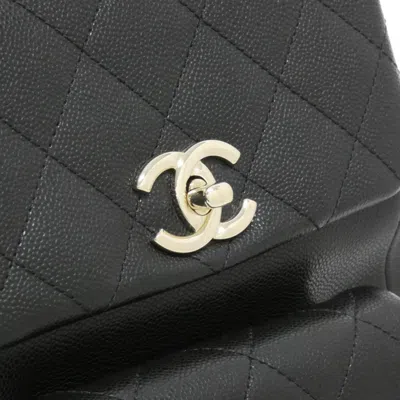 Pre-owned Chanel Black Grained Calfskin Backpack ()