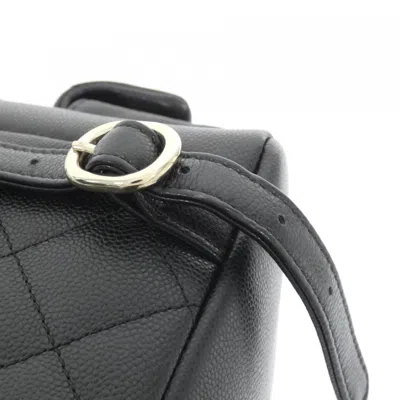Pre-owned Chanel Black Grained Calfskin Backpack ()