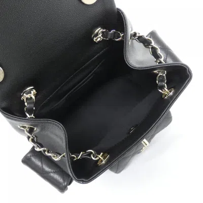Pre-owned Chanel Black Grained Calfskin Backpack ()