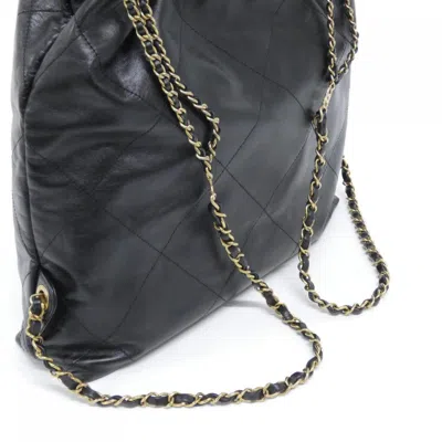 Pre-owned Chanel Black Leather Backpack ()