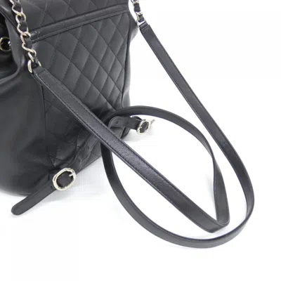 Pre-owned Chanel Black Leather Backpack ()