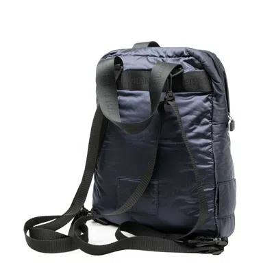 Pre-owned Chanel Black Navy Nylon Backpack () In Multi