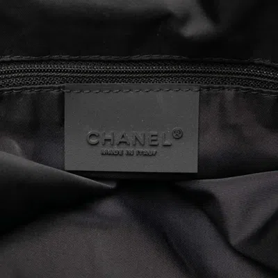 Pre-owned Chanel Black Navy Nylon Backpack () In Multi