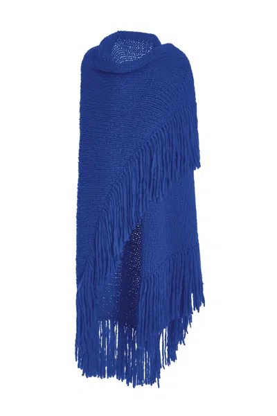 Gabriela Hearst Lauren Knit Wrap In Cobalt Welfat Cashmere In Blue