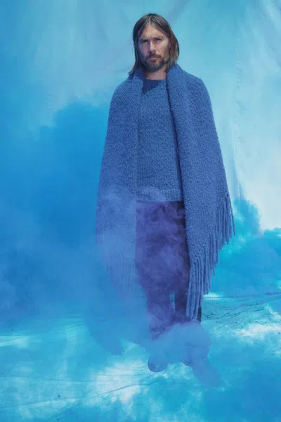 Gabriela Hearst Lauren Knit Wrap In Cobalt Welfat Cashmere In Blue