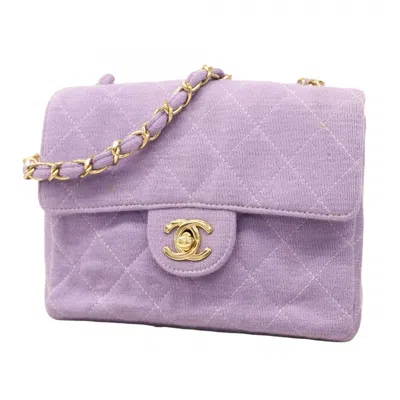 Pre-owned Chanel Purple Cotton Shoulder Bag ()