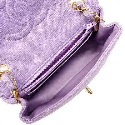 Pre-owned Chanel Purple Cotton Shoulder Bag ()