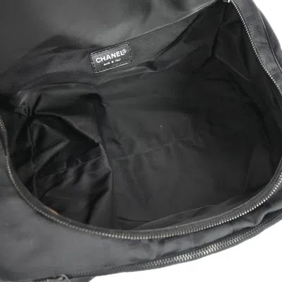 Pre-owned Chanel Travel Line Barrel Bag Nylon Black Nylon Handbag ()