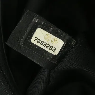 Pre-owned Chanel Travel Line Barrel Bag Nylon Black Nylon Handbag ()