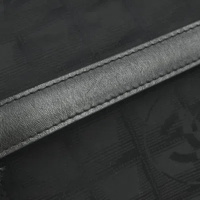 Pre-owned Chanel Travel Line Barrel Bag Nylon Black Nylon Handbag ()