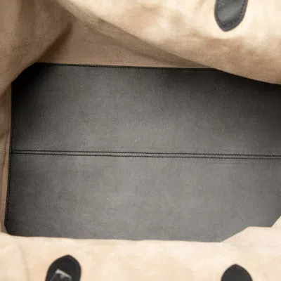 Pre-owned Dior Christian  Black Ivory Canvas Leather Shoulder Bag Tote Bag () In Multi