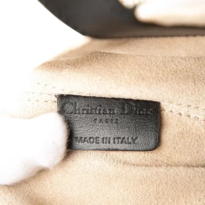 Pre-owned Dior Christian  Black Ivory Canvas Leather Shoulder Bag Tote Bag () In Multi