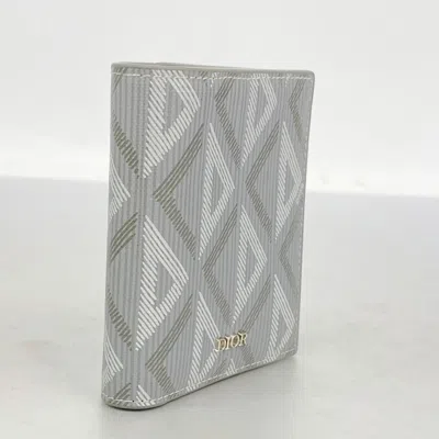 Pre-owned Dior Christian  Gray Pvc Wallet (tri-fold) ()