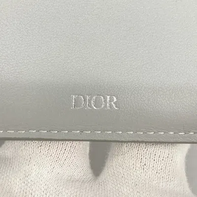 Pre-owned Dior Christian  Gray Pvc Wallet (tri-fold) ()