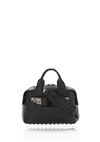 ALEXANDER WANG ROGUE SMALL SATCHEL IN BLACK WITH EMBOSSED SNAKE,20S0274