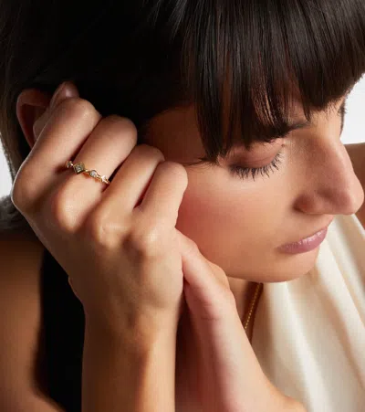 David Yurman Cable 18kt Gold Ring With Diamonds In Gold