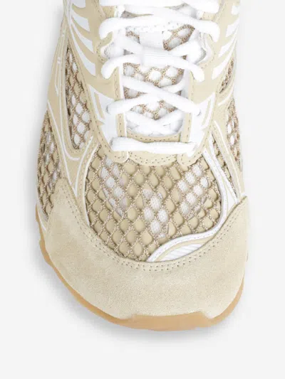 Bottega Veneta Orbit Sneakers Low Top Mesh Panels Rubber Sole In Neutral